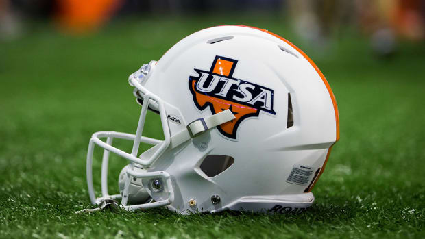 UTSA helmet.